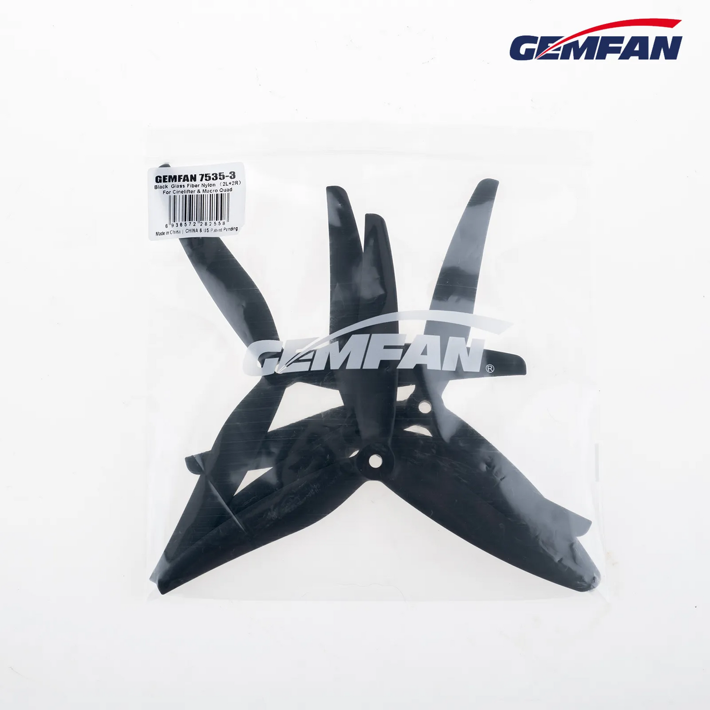 10848 5 propellers gemfan 7535 3 glass fiber nylon black 2ccw 2cw