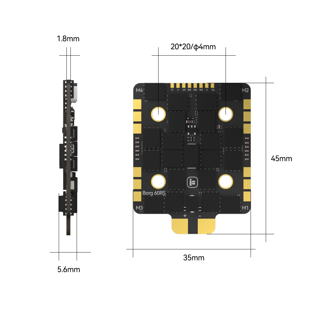 Stack iFlight Borg 5S RX Stack (Borg 60RS ESC)