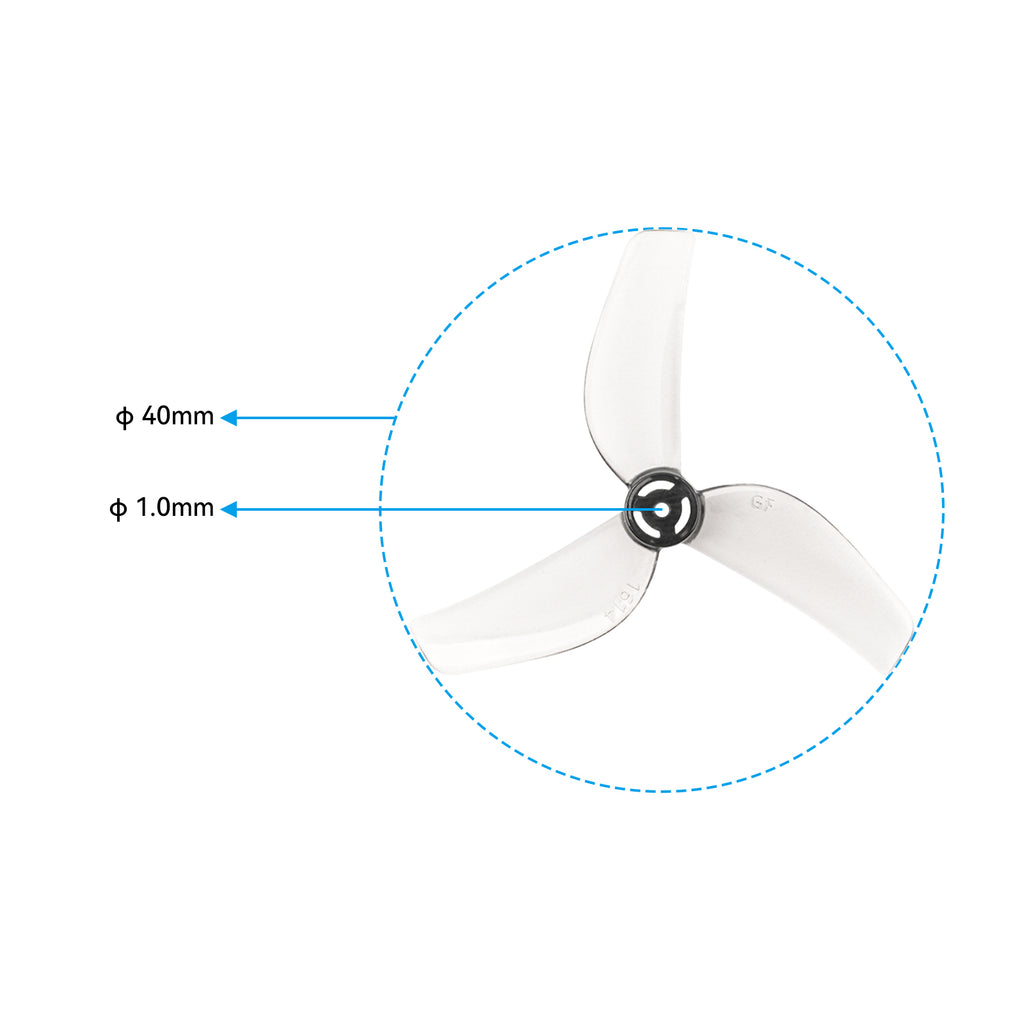 Propellers Gemfan 1614-3 PC Clear 1.0mm (2CCW+2CW)