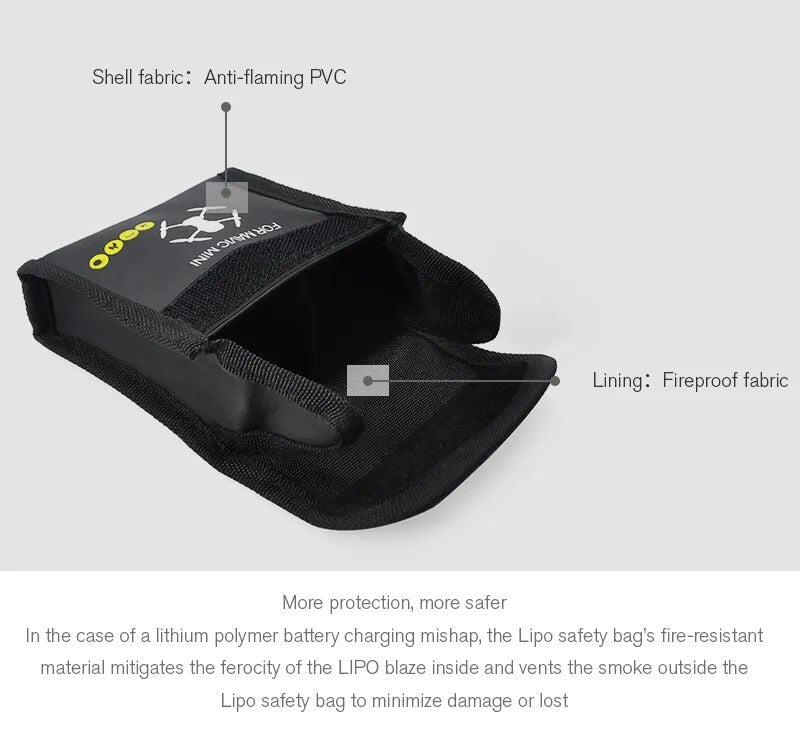 6654 3 battery safety bag startrc for mini 2 mini se mavic mini mini 3 pro for 2 pcs batteries