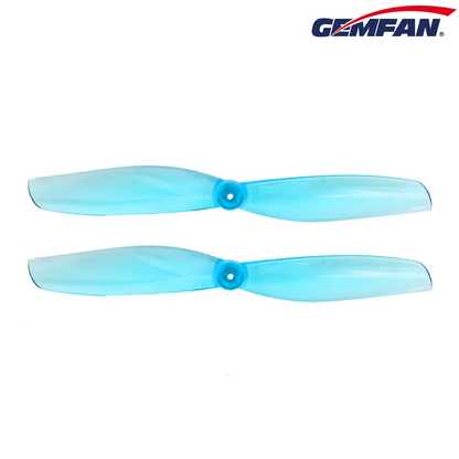 10758 2 propellers gemfan 65mms 2 pc shaft 1 5mm clear blue 4ccw 4cw