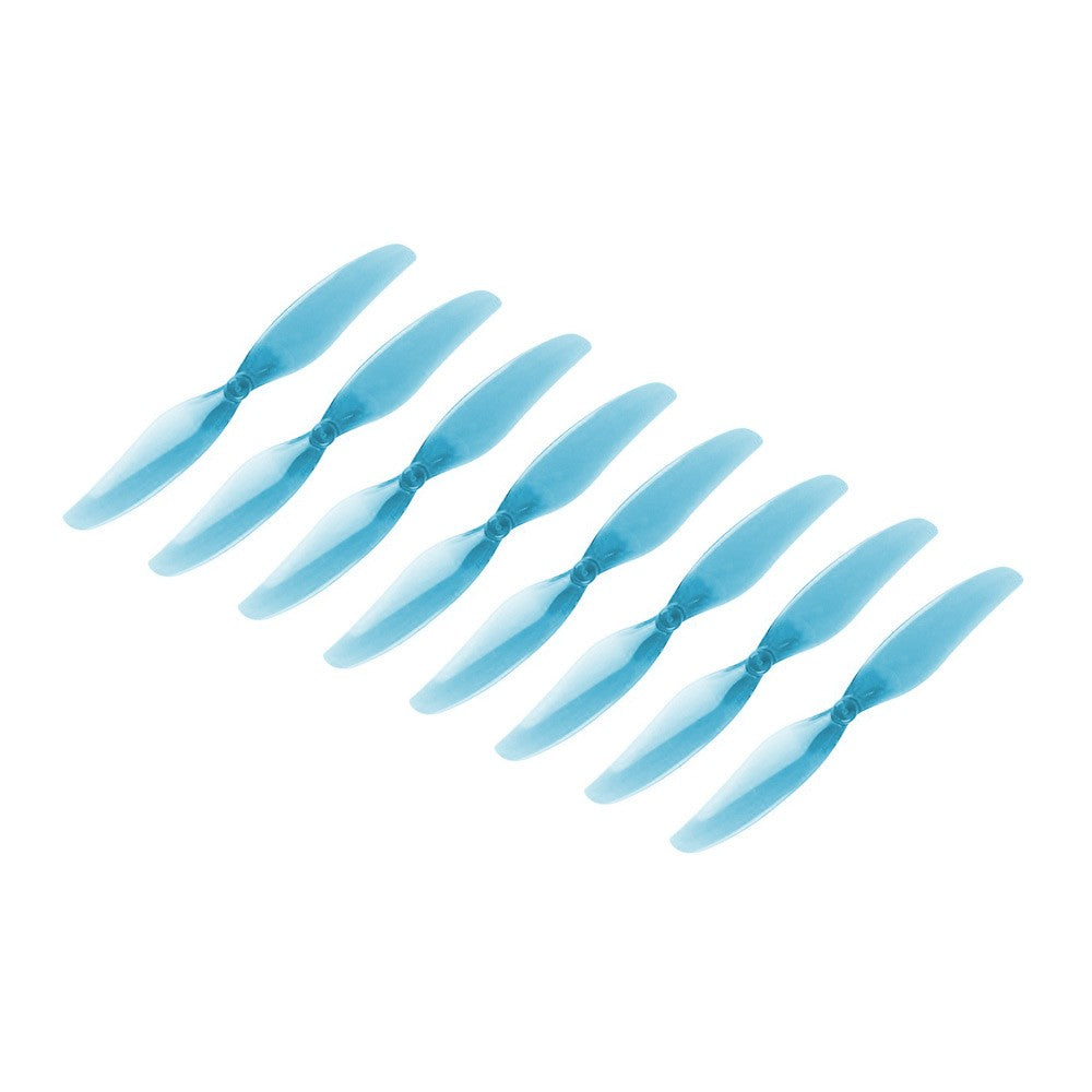 10803 1 propellers gemfan 75mm 2 pc shaft 1 5mm clear blue 4ccw 4cw