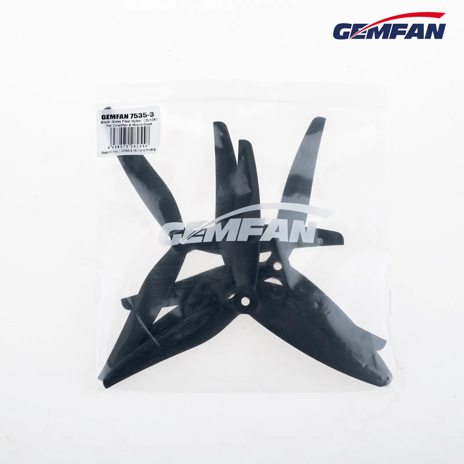 10848 5 propellers gemfan 7535 3 glass fiber nylon black 2ccw 2cw