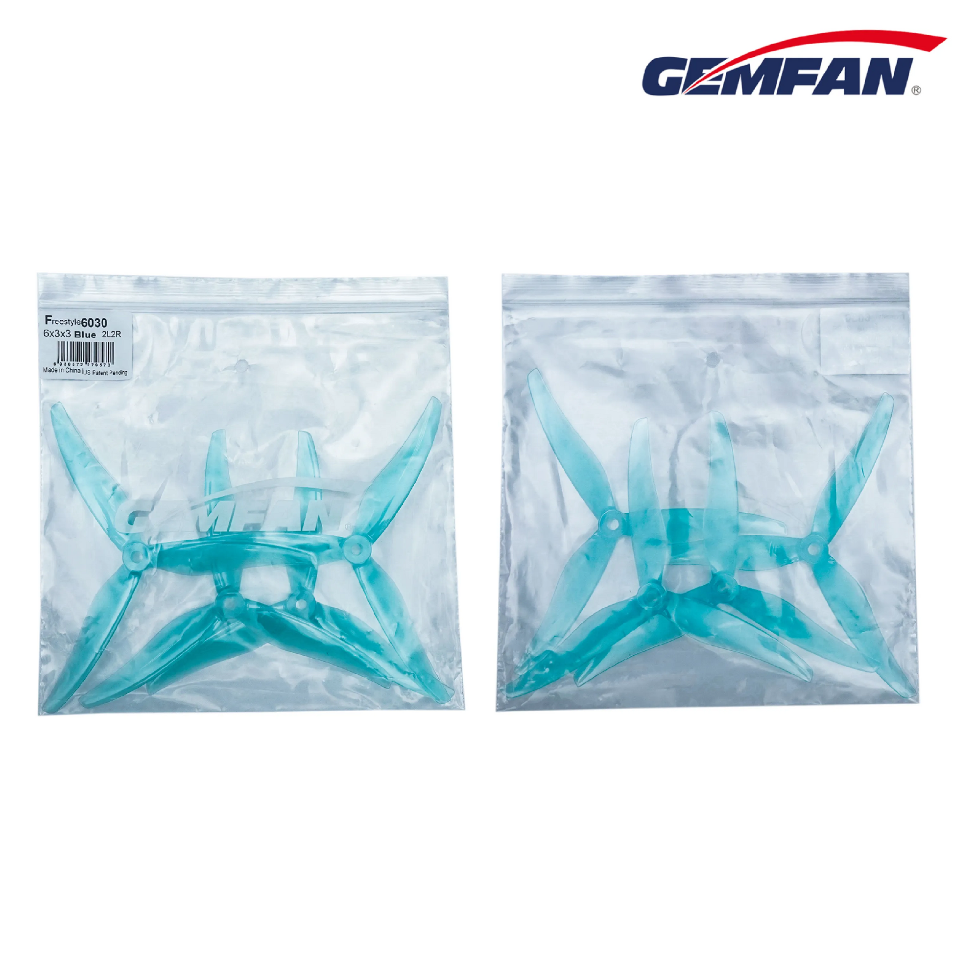 10938 5 propellers gemfan freestyle 6030 3 pc durable blue 2ccw 2cw