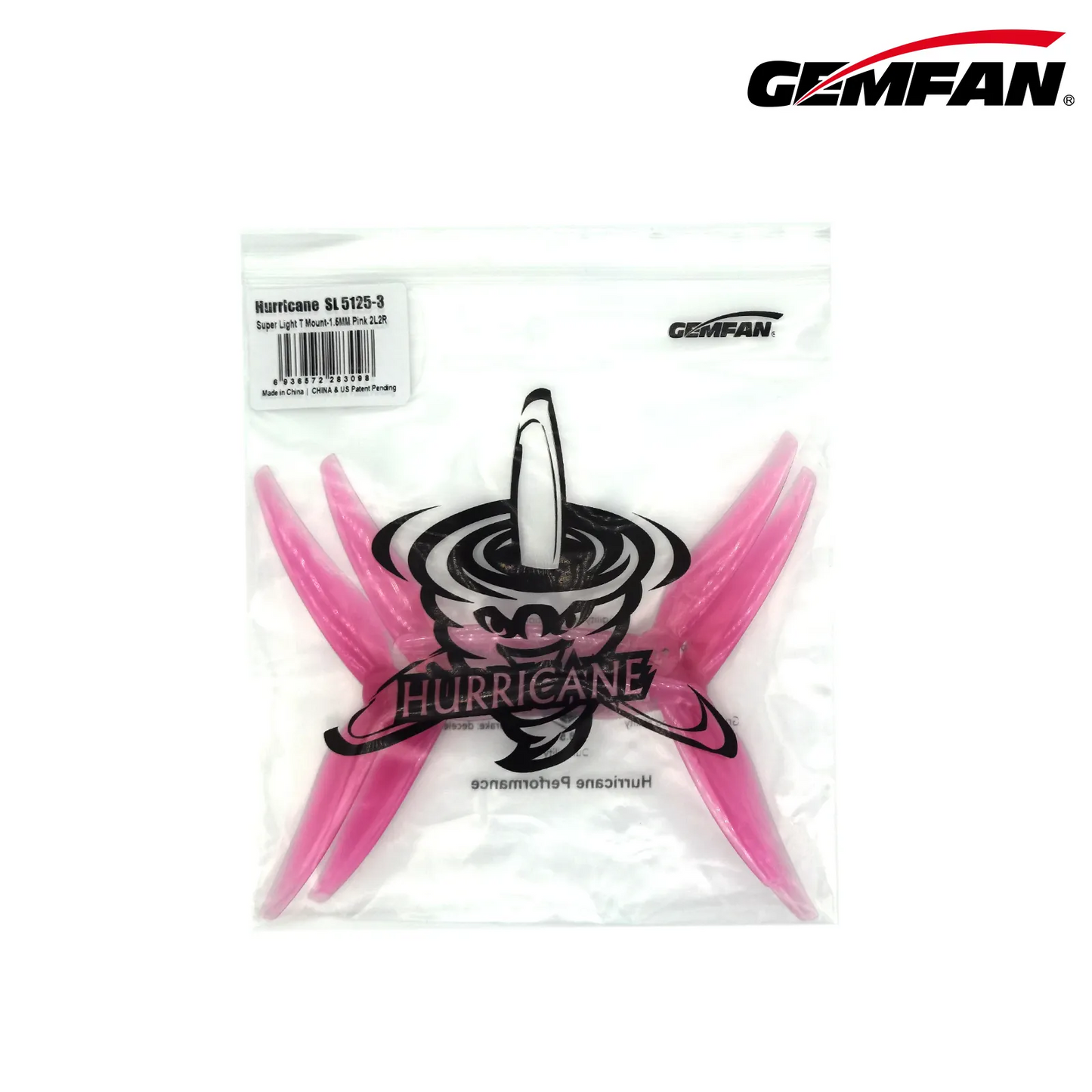 11016 9 propellers gemfan super light 5125 3 pc durable t mount 1 5mm pink 2ccw 2cw