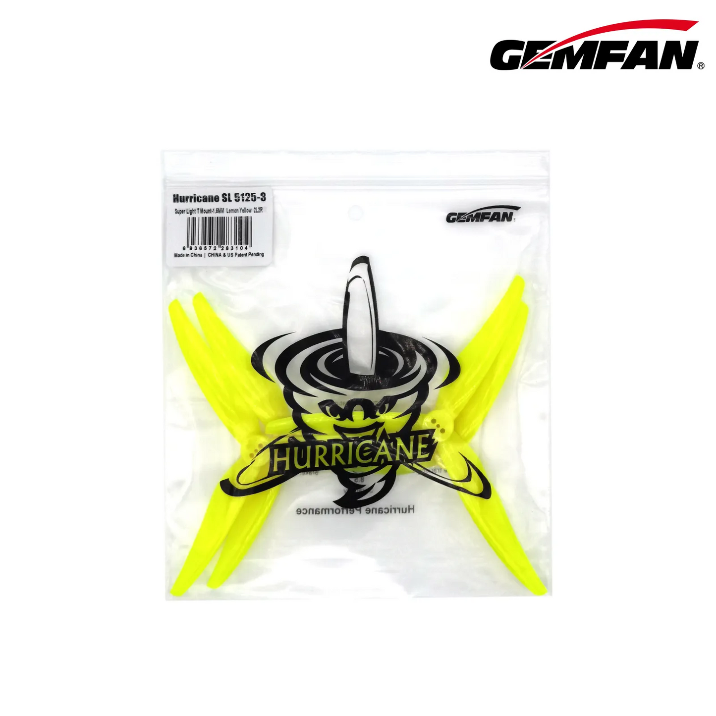 11019 9 propellers gemfan super light 5125 3 pc durable t mount 1 5mm yellow 2ccw 2cw
