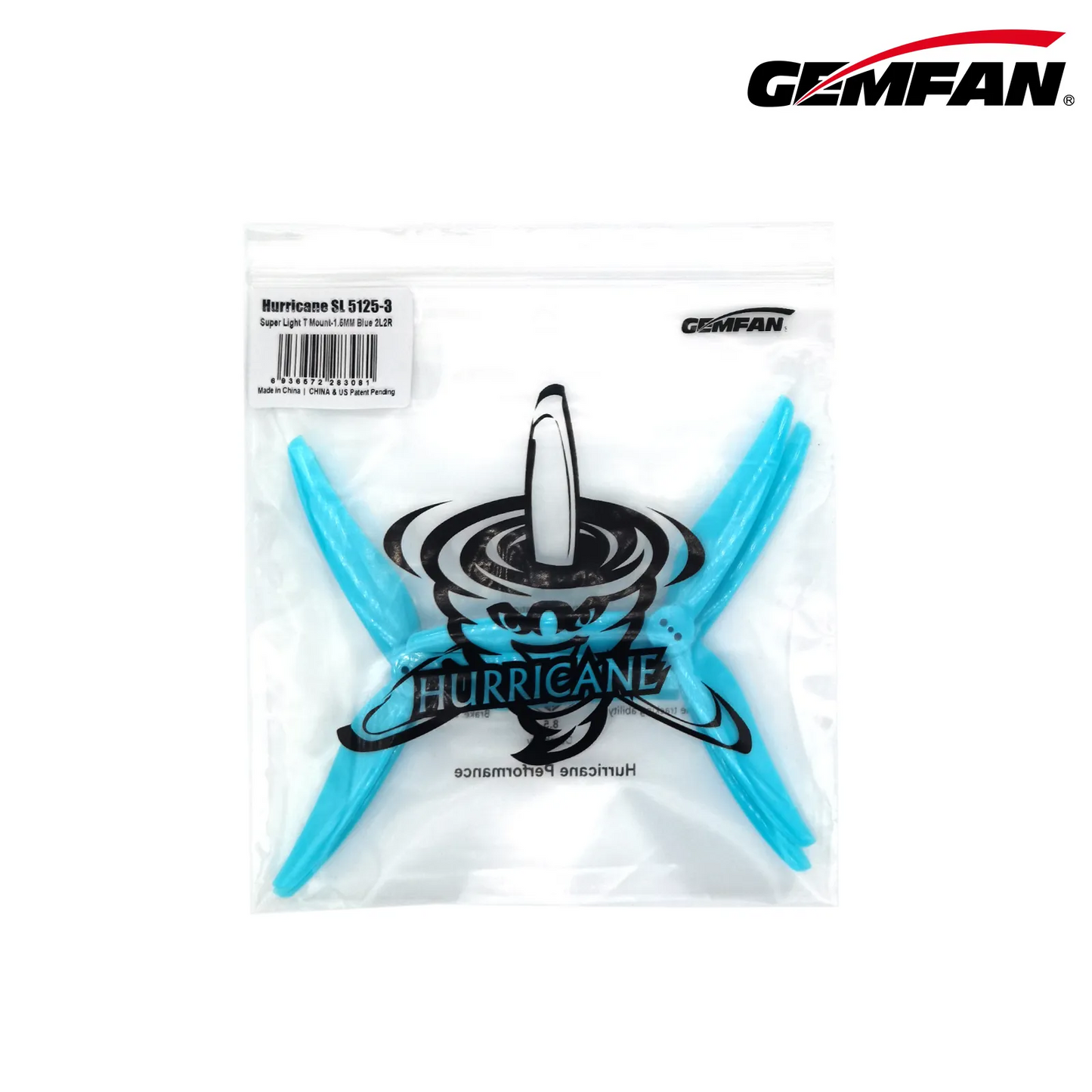 11022 9 propellers gemfan super light 5125 3 pc durable t mount 1 5mm blue 2ccw 2cw