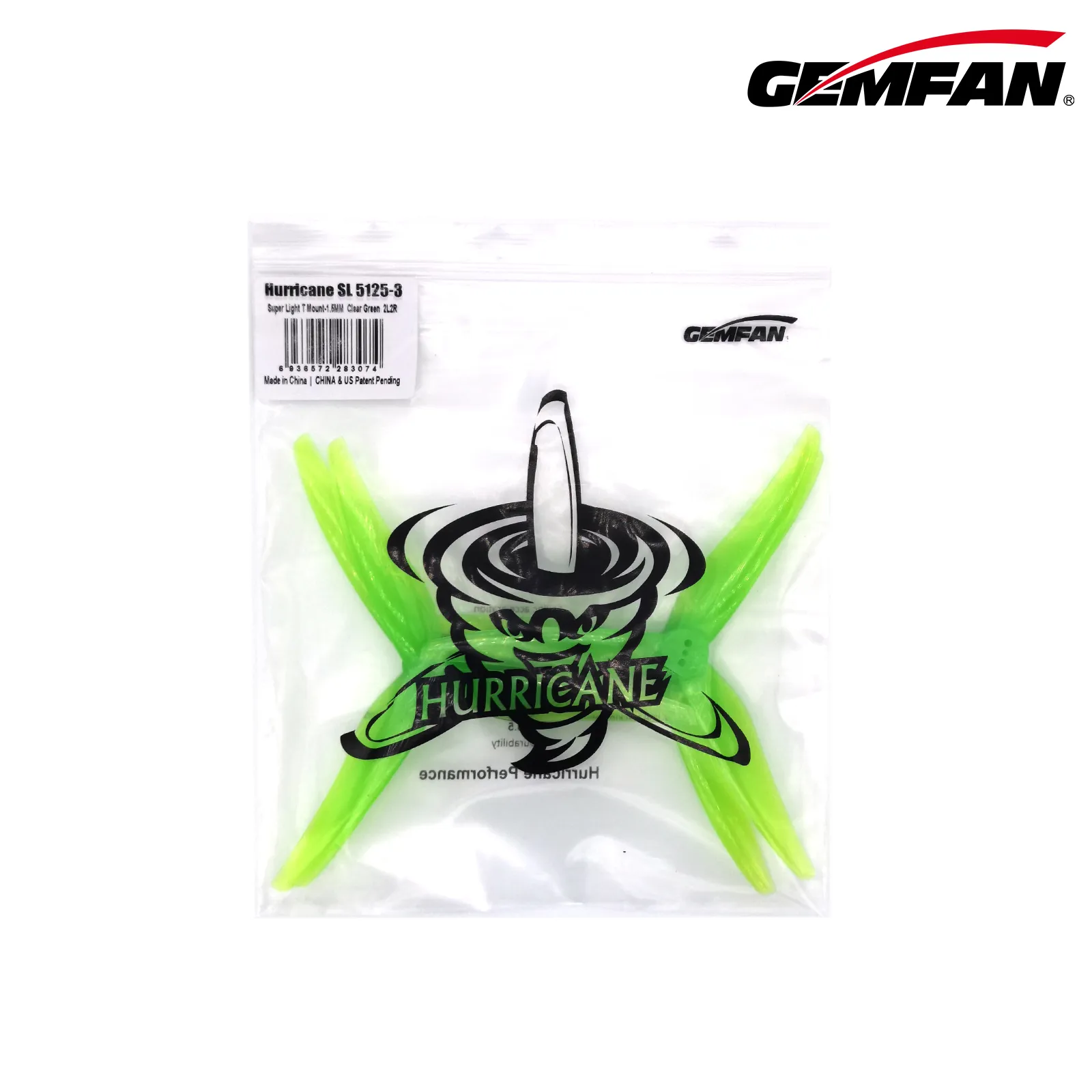 11025 9 propellers gemfan super light 5125 3 pc durable t mount 1 5mm green 2ccw 2cw