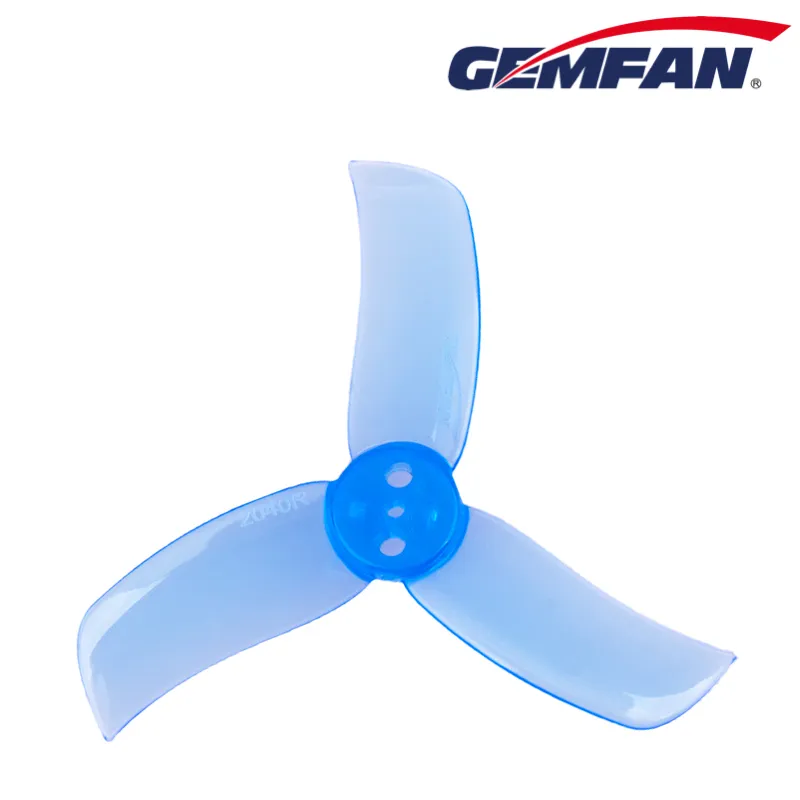 11436 2 propellers gemfan hulkie 2040 3 pc durable t mount clear blue 4ccw 4cw