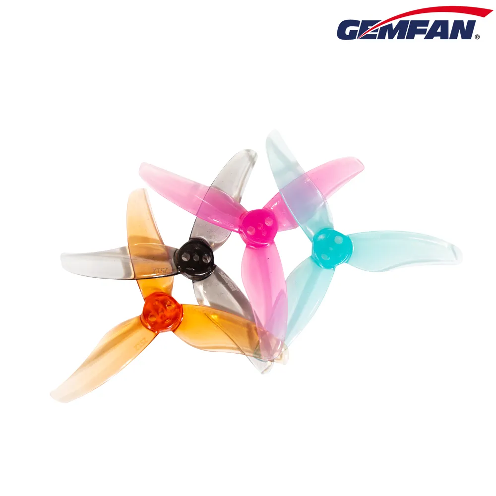 11472 3 propellers gemfan hurricane 2512 3 pc durable 1 5mm clear gray 4ccw 4cw