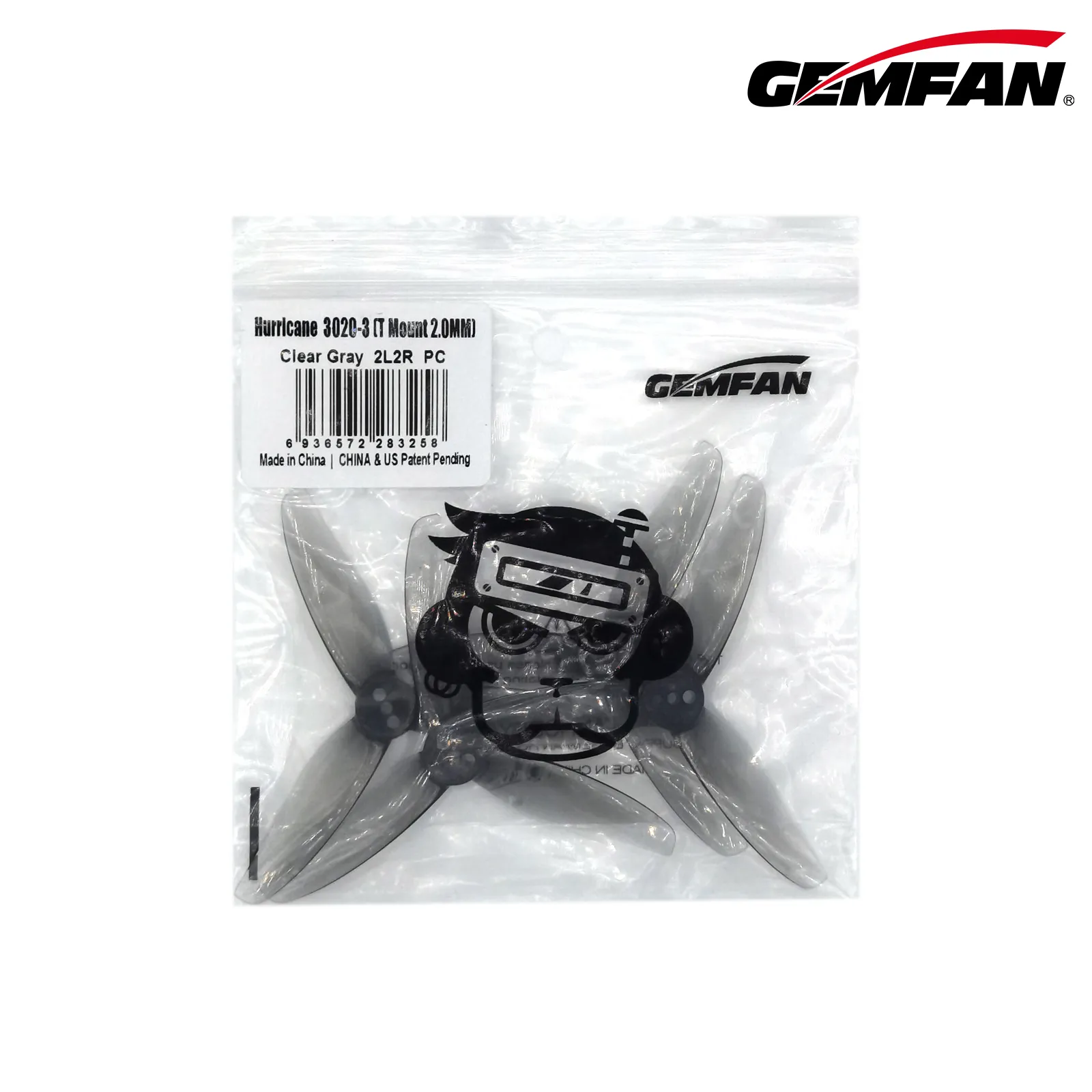 11574 5 propellers gemfan hurricane 3020 3 pc durable 2mm clear gray 2ccw 2cw