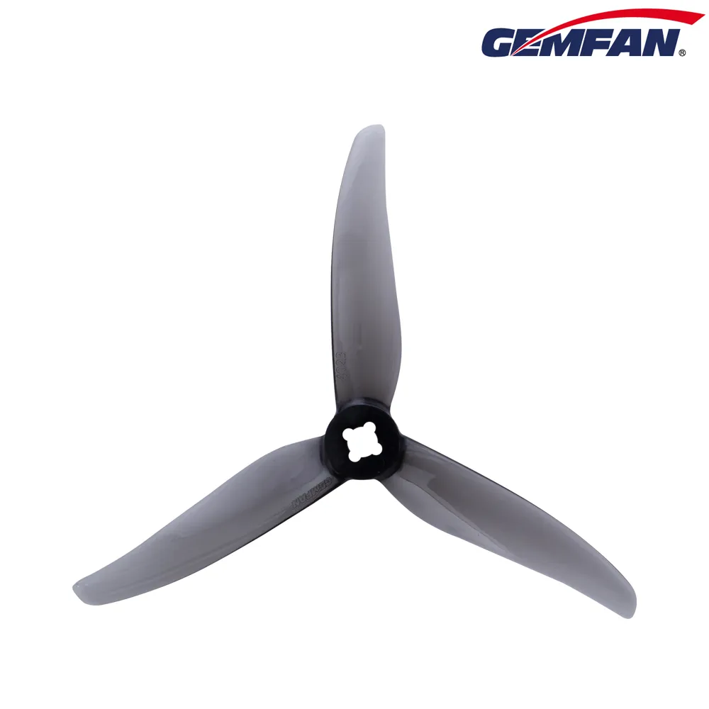 11673 3 propellers gemfan hurricane 4023 3 pc durable 2mm m5 clear gray 2ccw 2cw