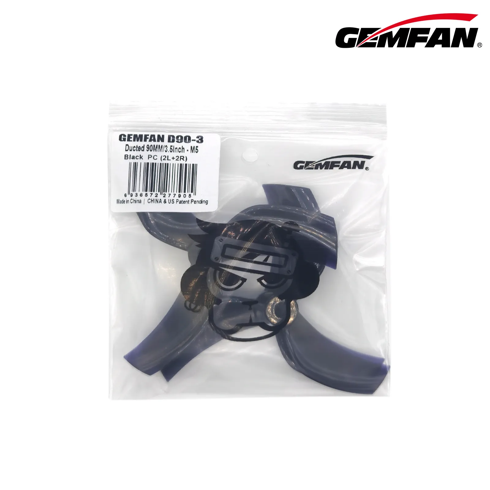 11868 7 propellers gemfan ducted d90 3 3 5inch pc m5 black 2ccw 2cw