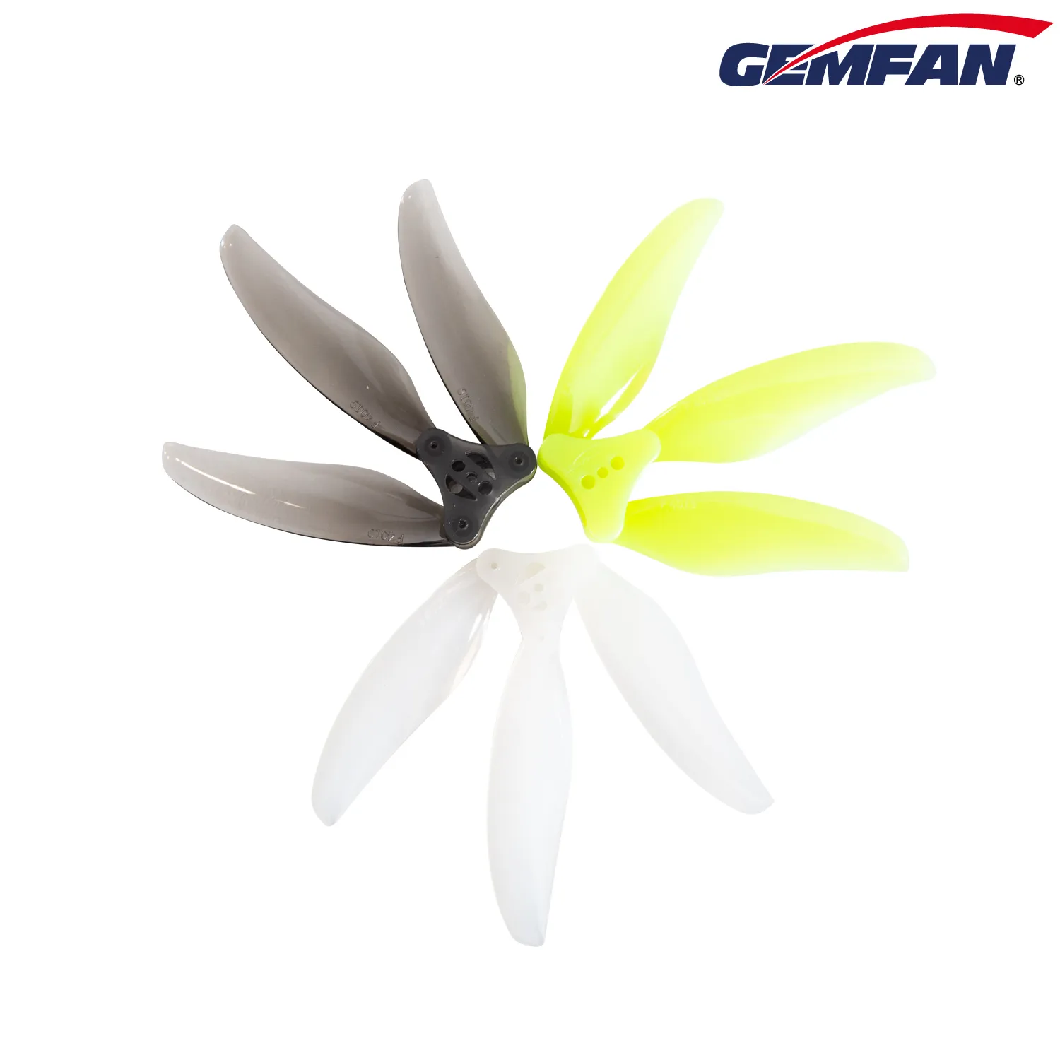 11961 3 propellers gemfan f4019 3 floppy proppy t mount clear gray 2ccw 2cw
