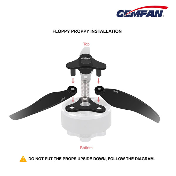 11991 1 propellers gemfan f5135 3 floppy proppy red 2ccw 2cw