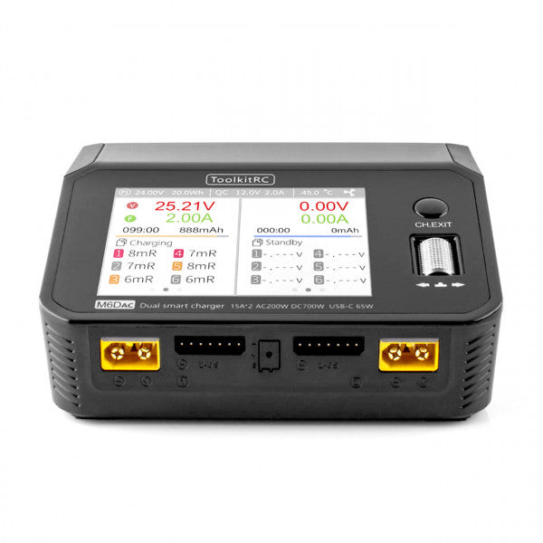 12771 1 charger toolkitrc m6dac 2kh350w 700w 15a 1 6s ac dc