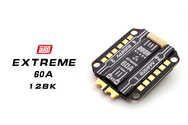 12940 esc rushfpv rush extreme 60a 3 6s blheli 32 30x30 4 in1