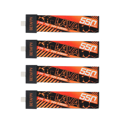 14085 battery betafpv lava lihv 1s 3 8v 550mah 75c 4pcs