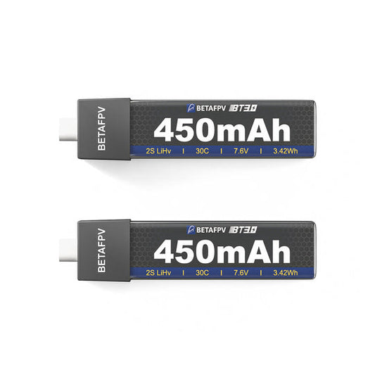 14106 battery betafpv lihv 2s 8 7v 450mah bt3 0 2pcs