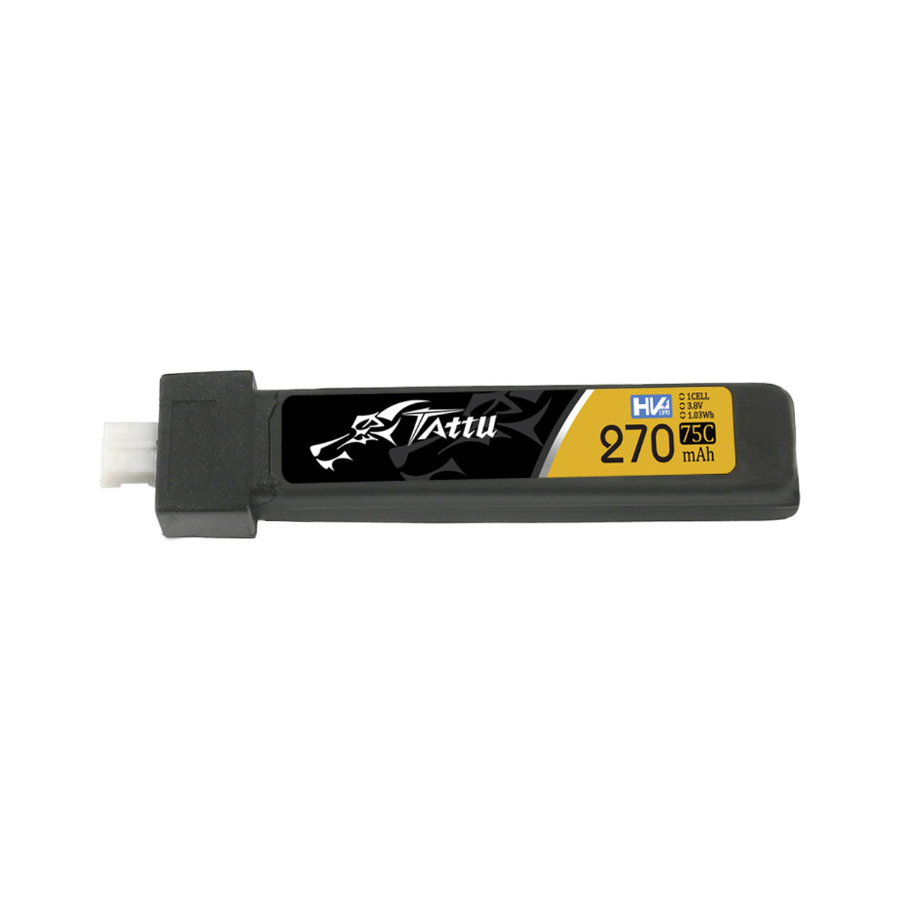 14310 1 battery tattu lipo 1s 3 8v 270mah 75c 3 8v high voltage lipo with jst phr 2 0 plug 5pcs