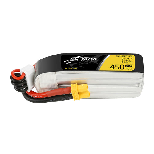 Batterij Tattu Lipo 4S 14.8V 450mAh 75C met XT30-stekker - Lange maat voor H-frame