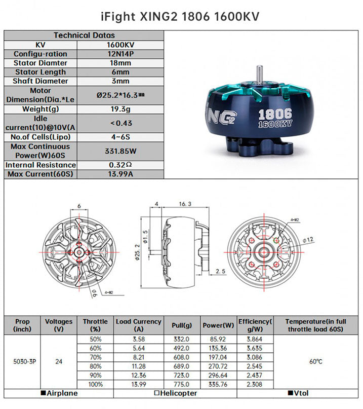 15024 2 motor iflight xing2 1806 unibell 1600kv