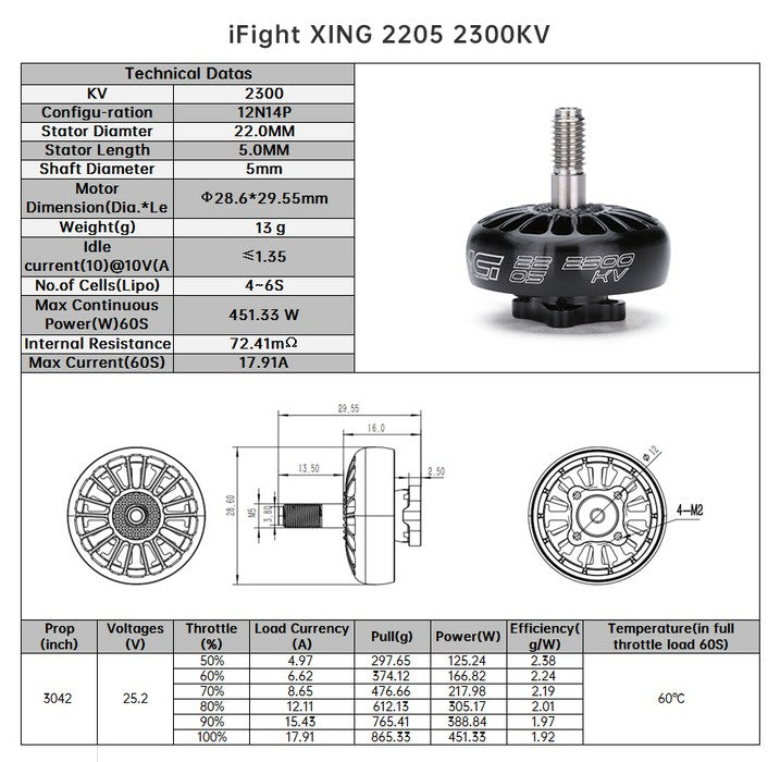 15120 5 motor iflight xing 2205 12 m2 2300kv