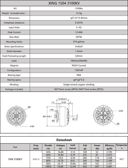 15132 1 motor iflight xing 1504 3100kv