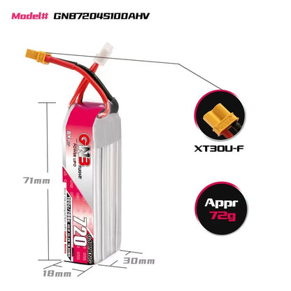 15993 2 battery gnb gaoneng lihv 4s 15 2v 720mah 100c xt30 long