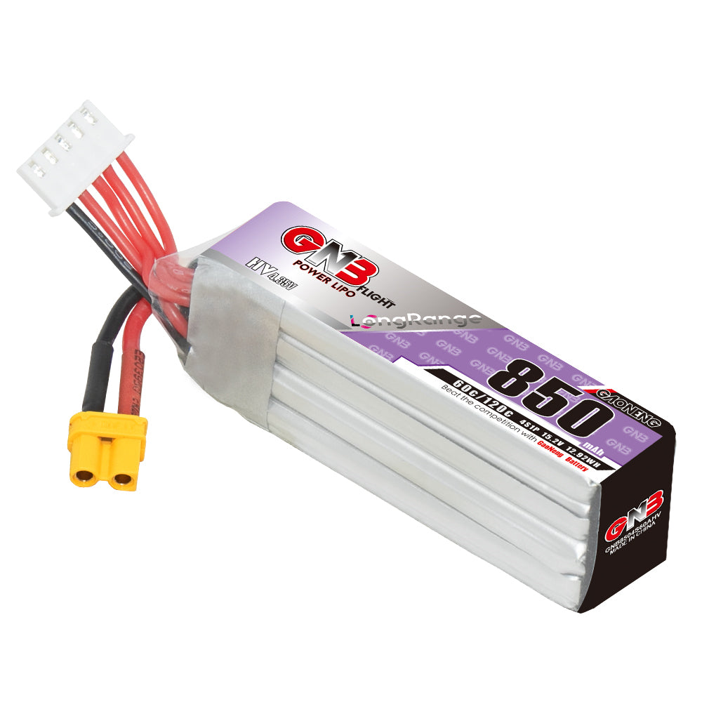 16008 battery gnb gaoneng lihv 4s 15 2v 850mah 60c xt30