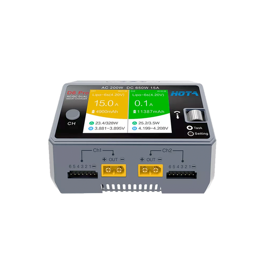 16182 charger hota d6 pro 325w 15a 1 6s dual ac dc