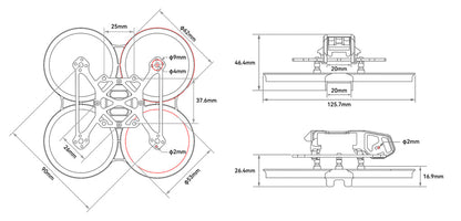16320 2 frame betafpv pavo20 brusless whoop black