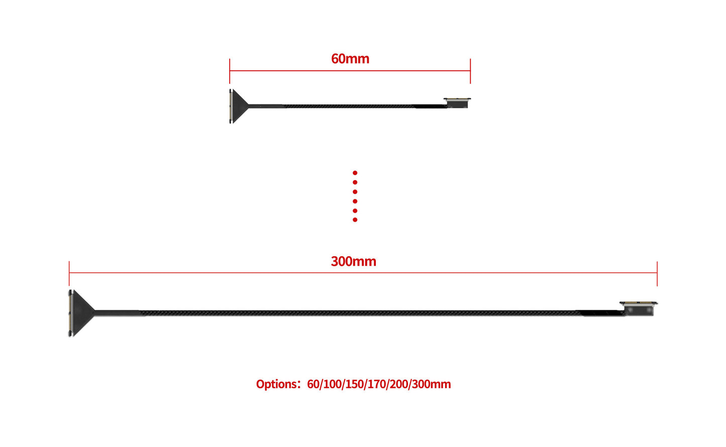 171 4 coaxial cable runcam for dji o3 300mm