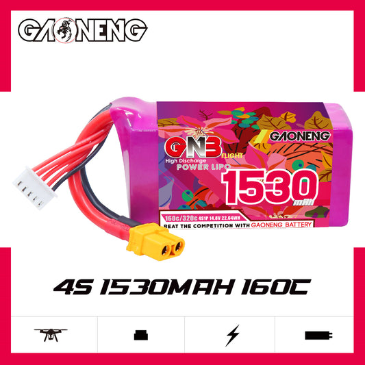 Battery GNB GAONENG 1530mah 4S1P 14.8V 160C XH-JST 5P  XT60