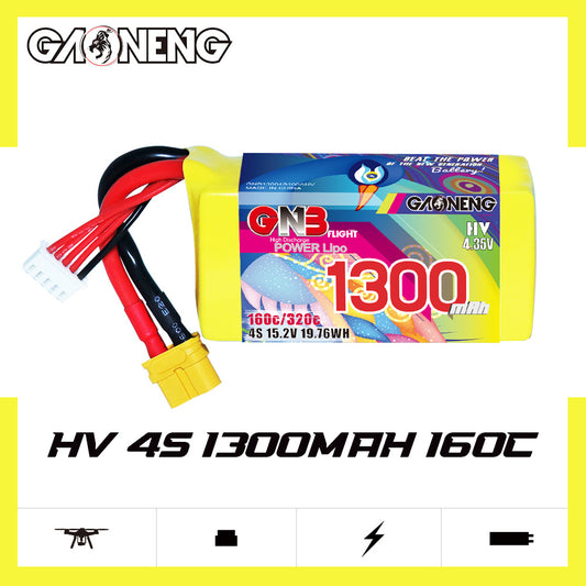 Battery GNB GAONENG 1300mah 4S1P 15.2V HV 160C XH- JST 5P XT60