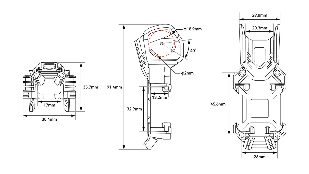 Bracket BETAFPV Pavo20 Pro for O4 Air Unit Transparent Grey