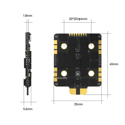 Stack iFlight Borg 5S RX Stack (Borg 60RS ESC)