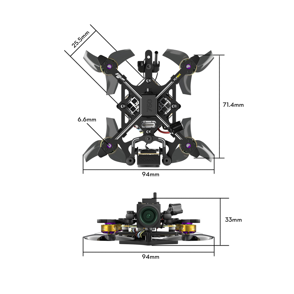 FPV Drone FLYWOO Flybee 16 HD O4 2S ELRS 2.4G
