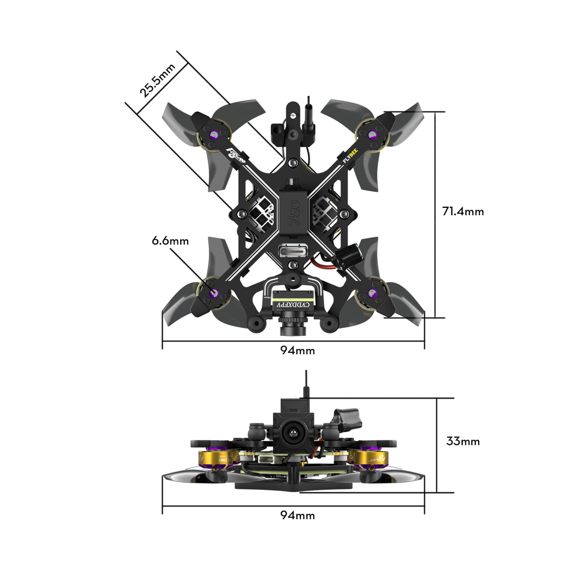 FPV Drone FLYWOO Flybee 16 HD Walksnail 2S ELRS 2.4G