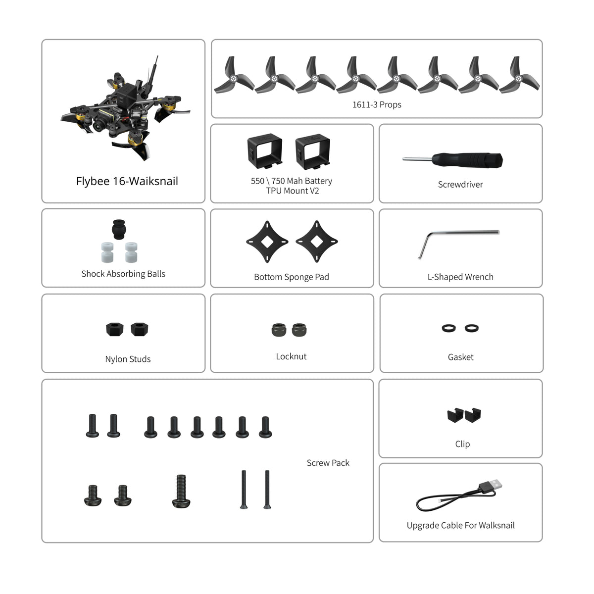 FPV Drone FLYWOO Flybee 16 HD Walksnail 2S ELRS 2.4G