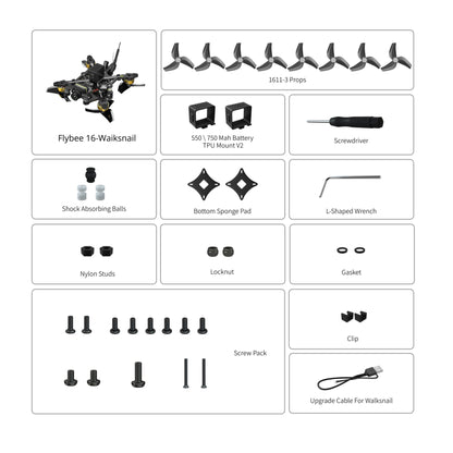 FPV Drone FLYWOO Flybee 16 HD Walksnail 2S ELRS 2.4G
