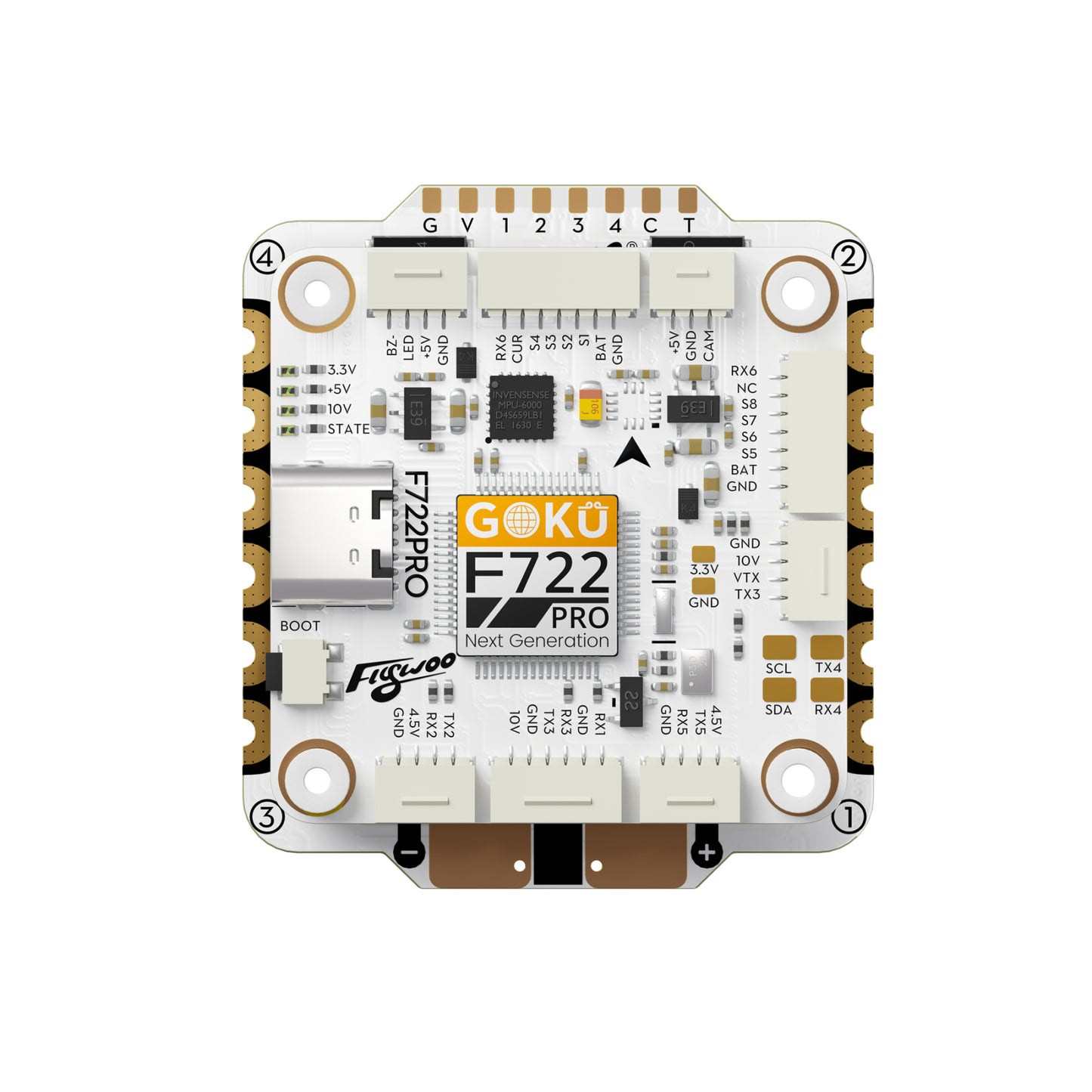 Stack FLYWOO GOKU F722 Pro V2 55A 32Bit 128K 30x30