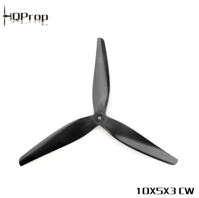 Propellers HQProp MacroQuad 10X5X3 3-blade 10" Black (1CW+1CCW)