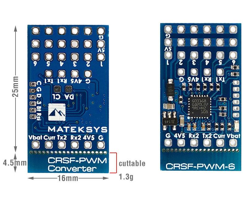 Signal Converter MATEKSYS CRSF-PWM-6