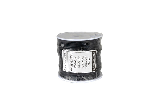Cable HobbyDrone AWG26 50m/Roll Silicone Airplane Wires Leads Black