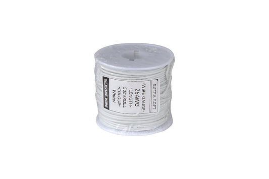 Cable HobbyDrone AWG26 50m/Rolll Silicone Airplane Wires Leads White