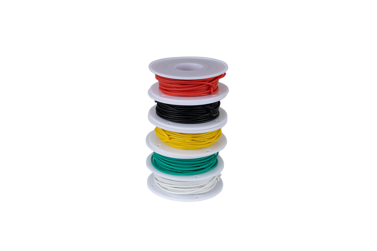 Cable Set HobbyDrone AWG26 10m/Roll Silicone Airplane Wires Leads Black/Green/Red/White/Yellow