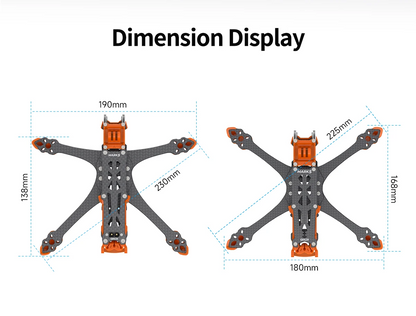 Frame GEPRC GEP-MK5 O4 Pro DC Orange