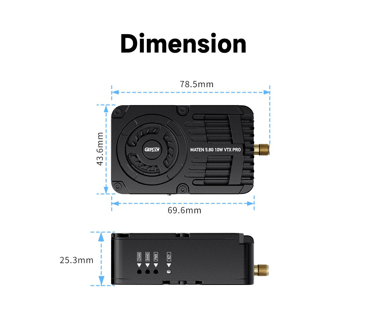 VTX GEPRC MATEN 5.8G 10W VTX PRO