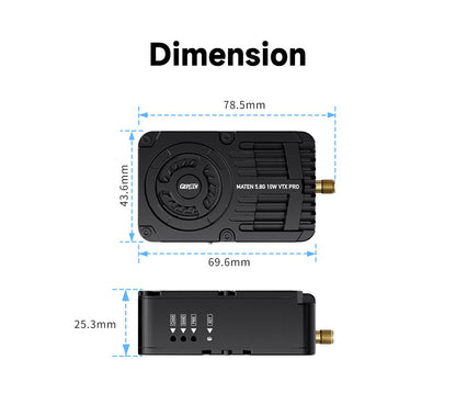 VTX GEPRC MATEN 5.8G 10W VTX PRO